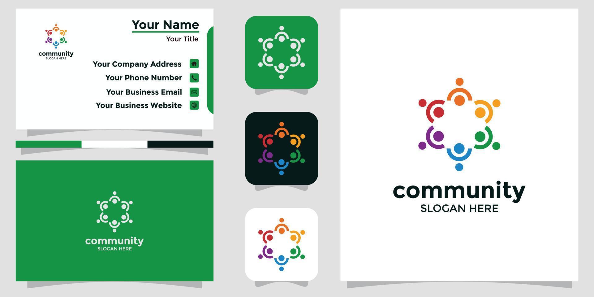 logotipos comunitários para empresas e agências vetor