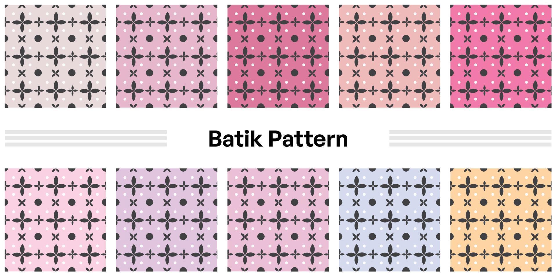 batik padrão moderno sem costura para fins têxteis com várias cores e padrões vetor