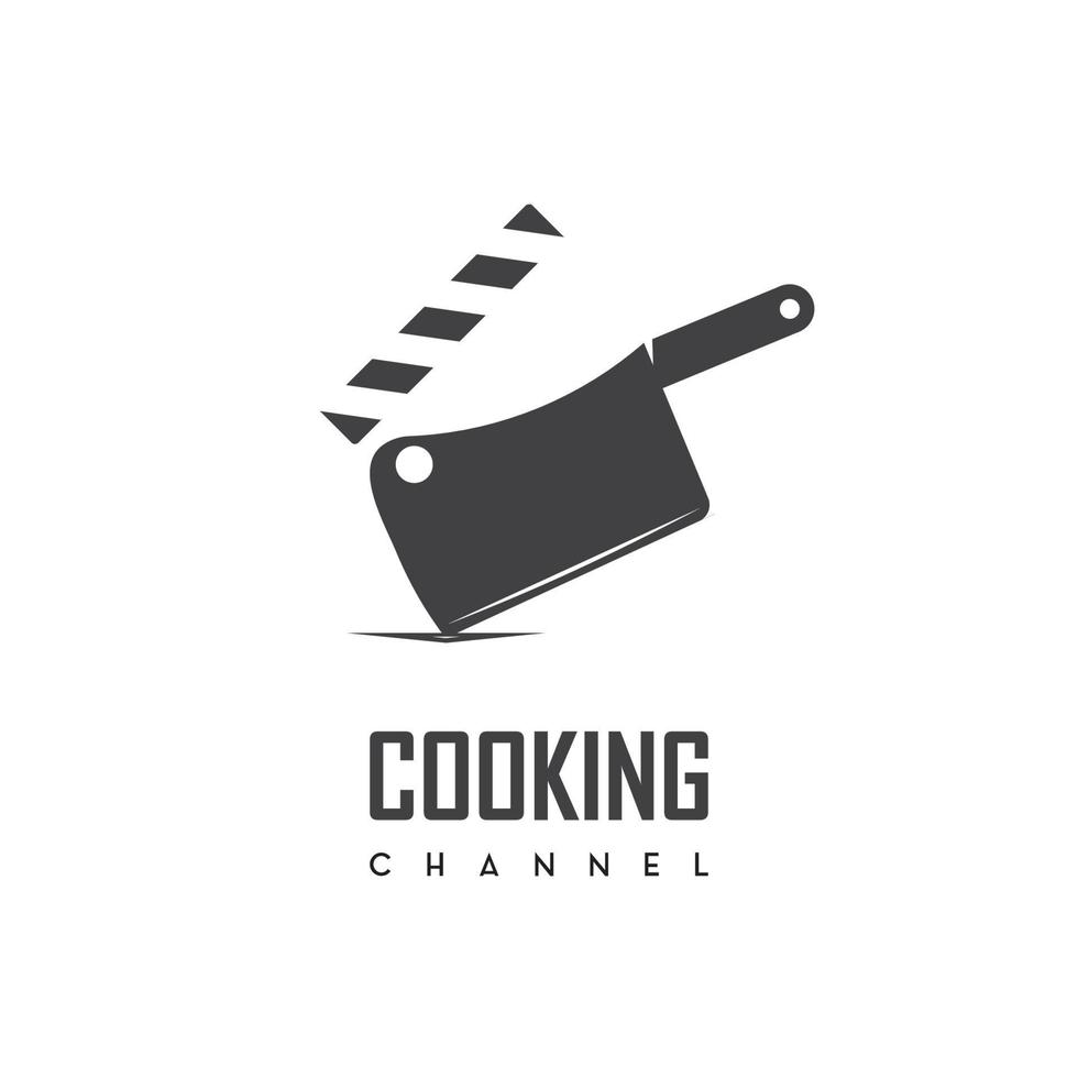 modelo de logotipo de canal de culinária vetor