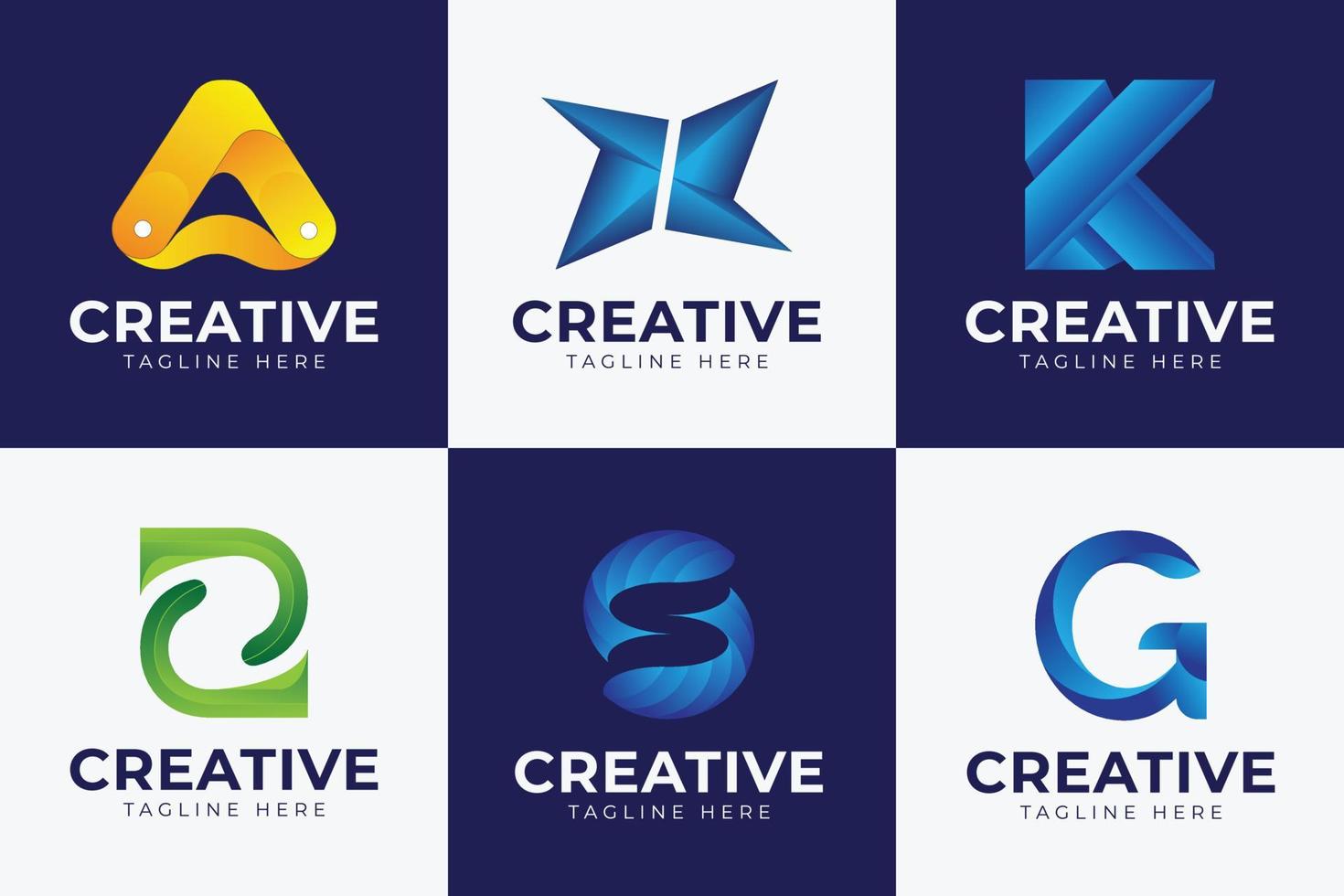 coleção de design de logotipo moderno para branding e identidade corporativa vetor