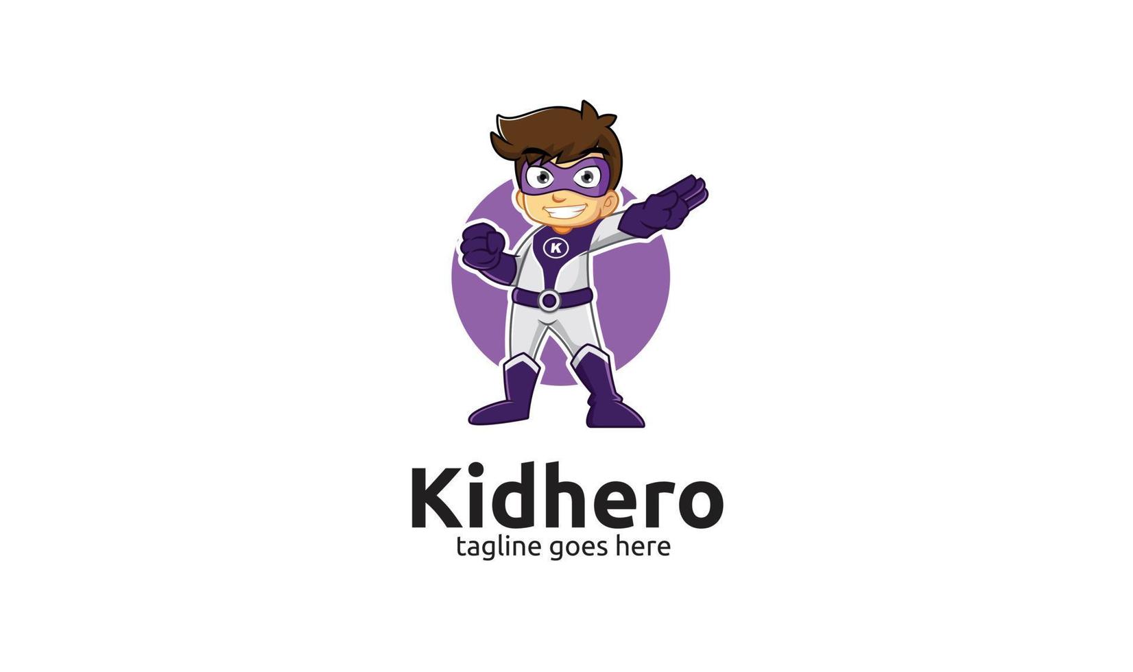 design de logotipo de mascote de super-herói vetor