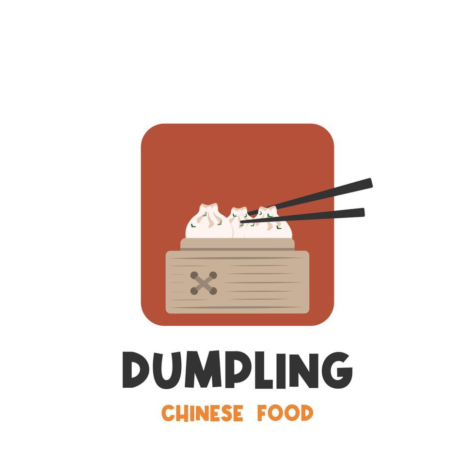 ilustração de logotipo vector bolinho dim sum har gow hakau