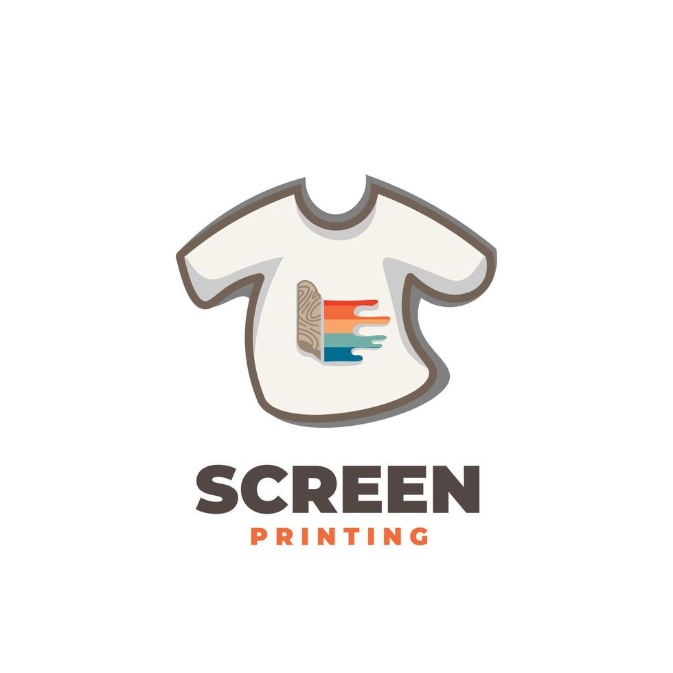 ilustração de logotipo de vetor de impressão de tela de camiseta