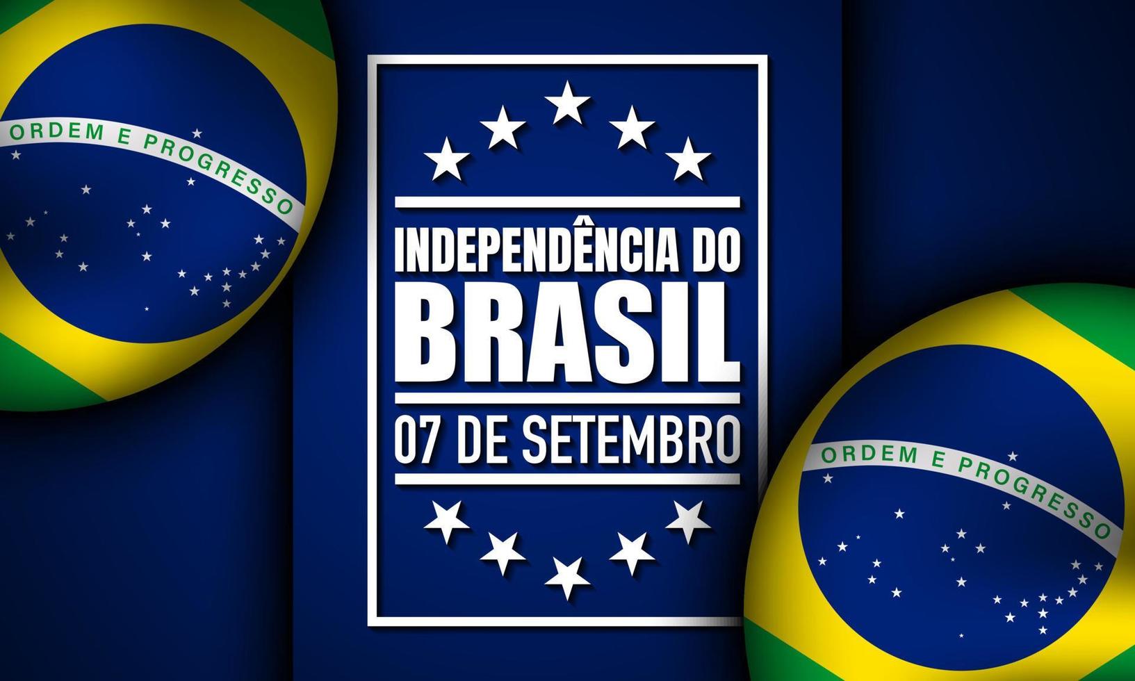 projeto de plano de fundo do dia da independência do brasil. vetor