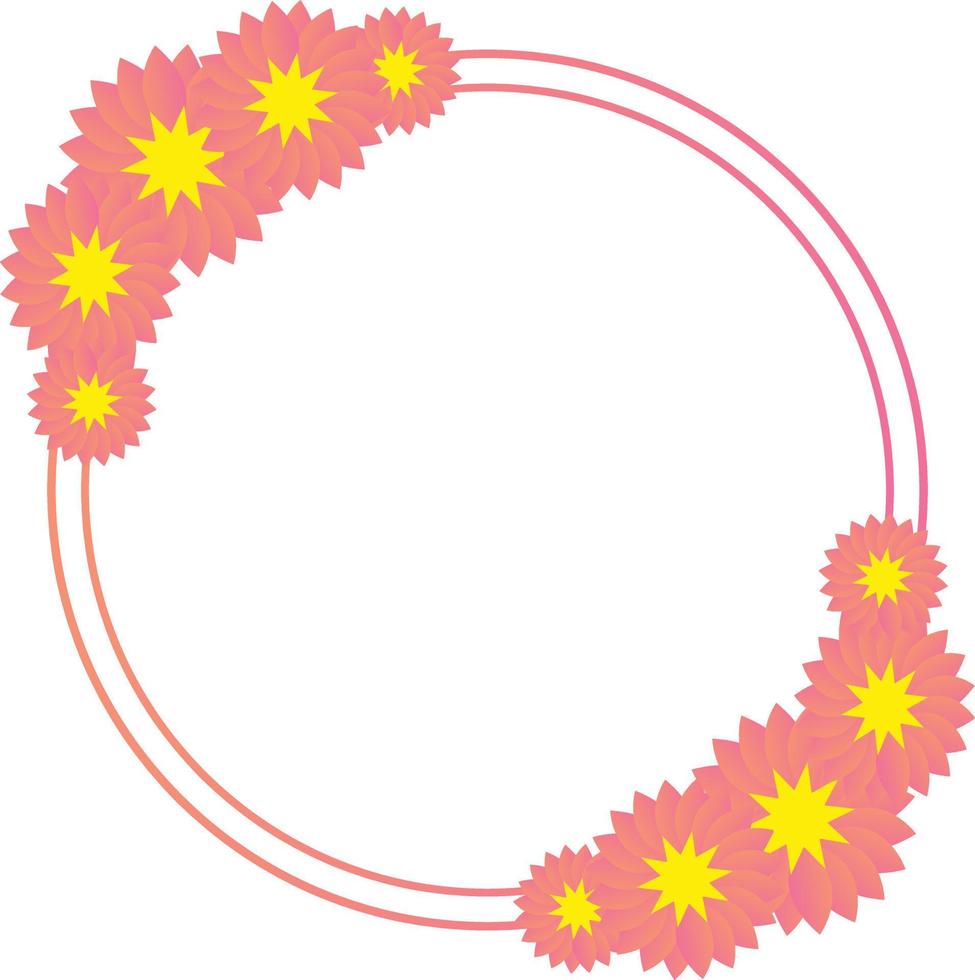banner de grinalda de vetor livre floral editorial, quadro de vetor floral