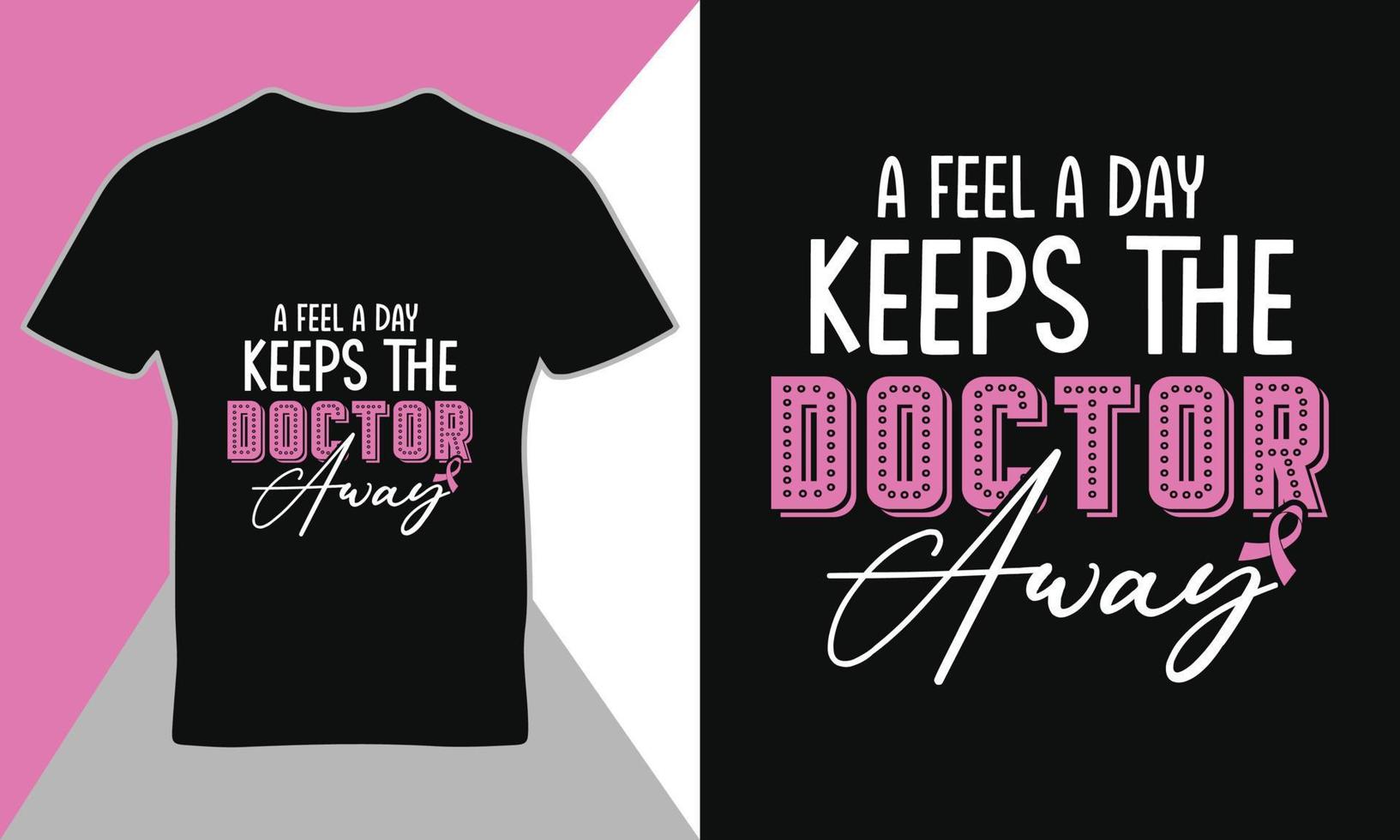 vetor de modelo de design de t-shirt de tipografia de citação de conscientização de câncer de mama