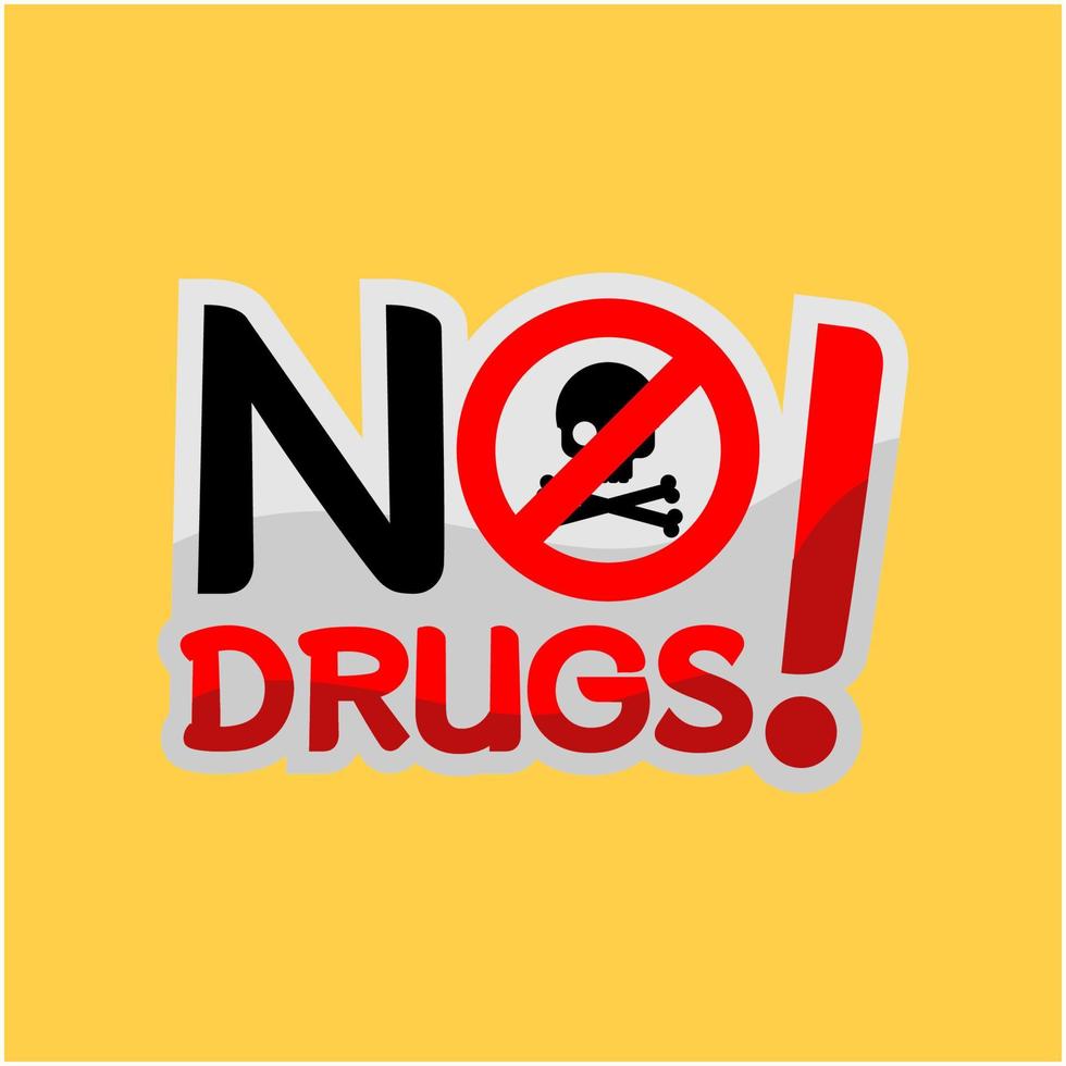 diga não ao modelo de design de drogas vetor