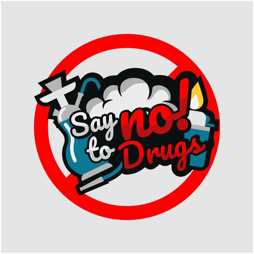 diga não ao modelo de design de drogas vetor
