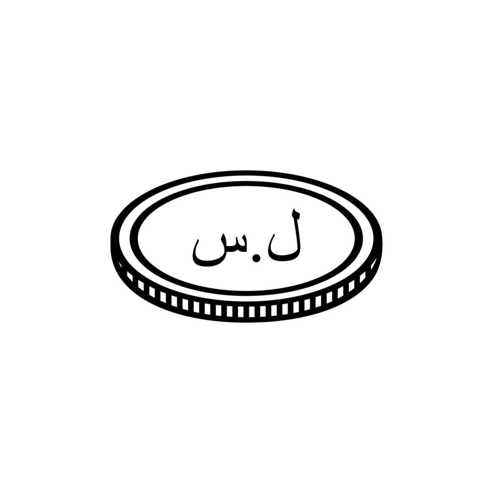 símbolo de ícone de moeda síria. ilustração vetorial vetor
