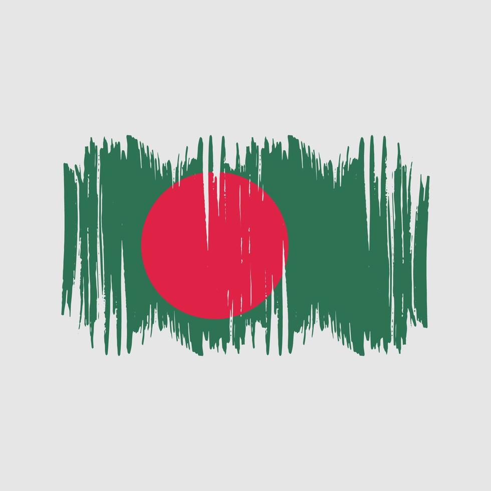 escova de vetor de bandeira de bangladesh. vetor de pincel de bandeira nacional