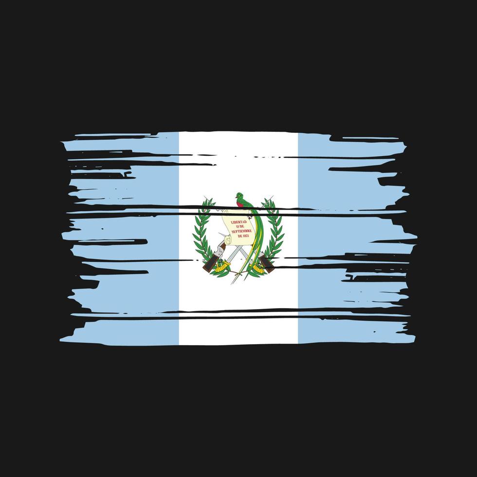 vetor de pincel de bandeira da guatemala. desenho da bandeira nacional