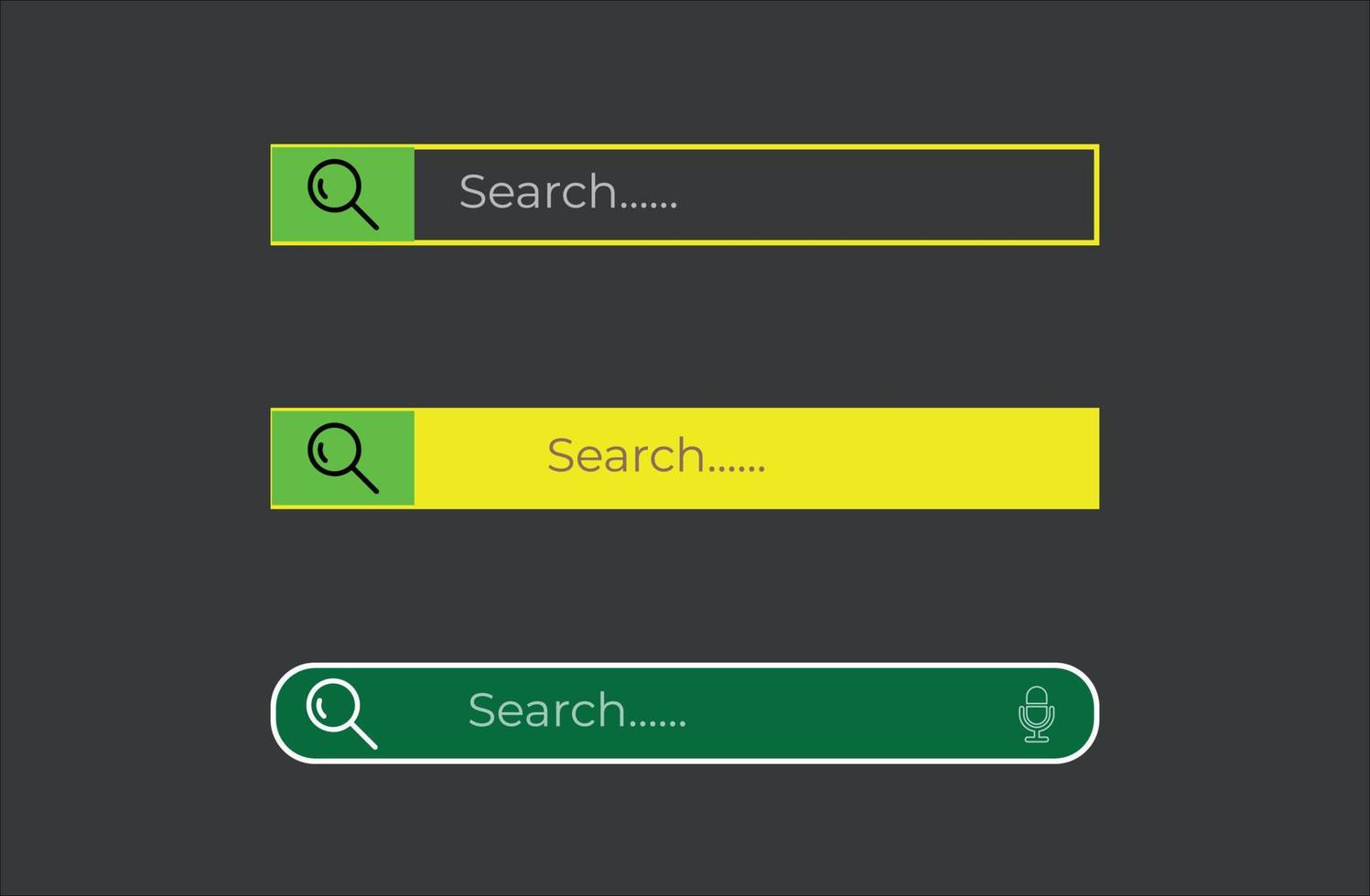 design de modelos de barra de pesquisa ou design de ícone de pesquisa vetor