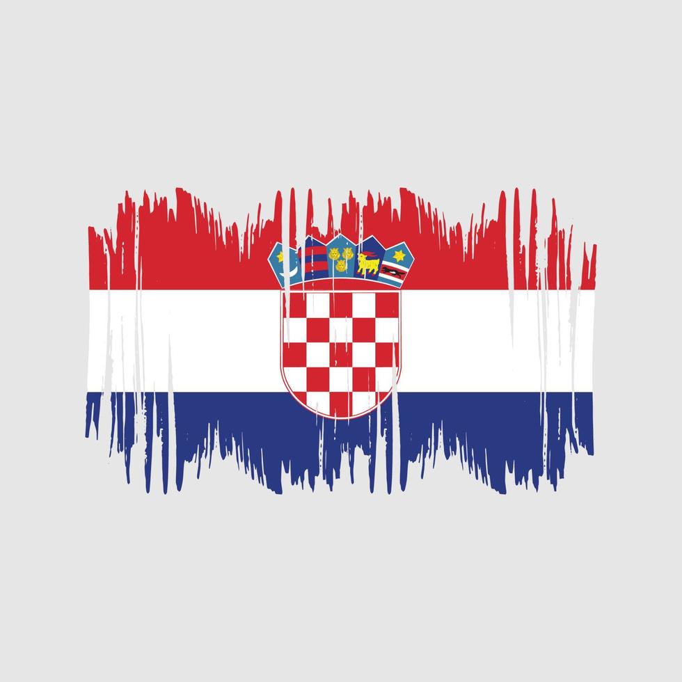 escova de vetor de bandeira da croácia. vetor de pincel de bandeira nacional