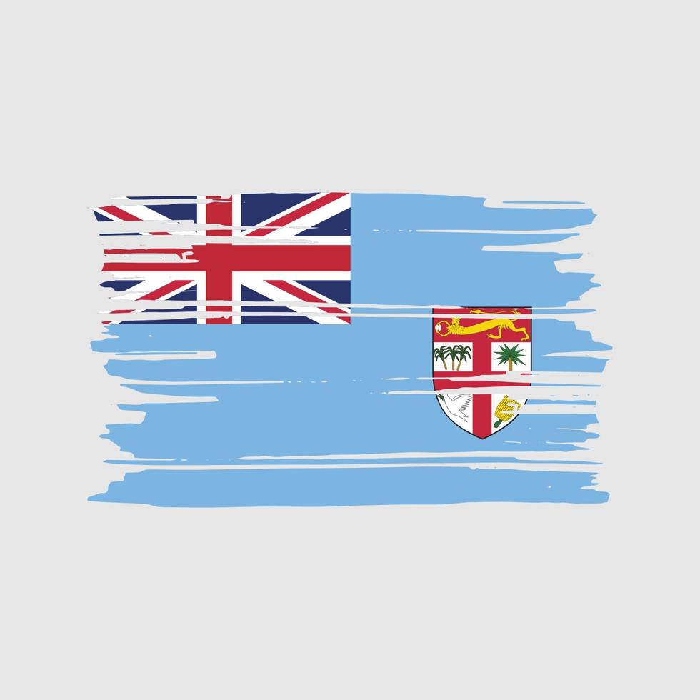 vetor de pincel de bandeira de fiji. desenho da bandeira nacional