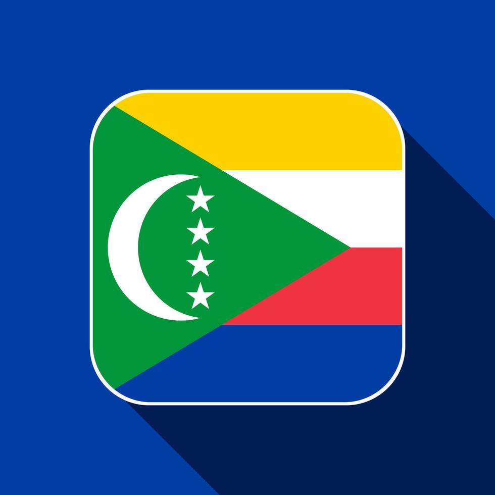 bandeira de comores, cores oficiais. ilustração vetorial. vetor