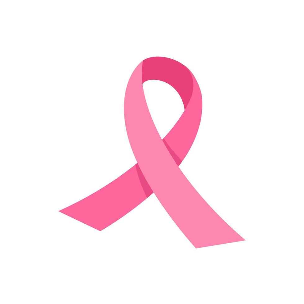 símbolo de fita rosa cruzada do dia mundial do câncer vetor