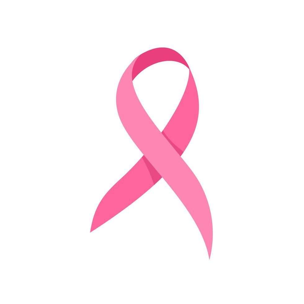 símbolo de fita rosa cruzada do dia mundial do câncer vetor