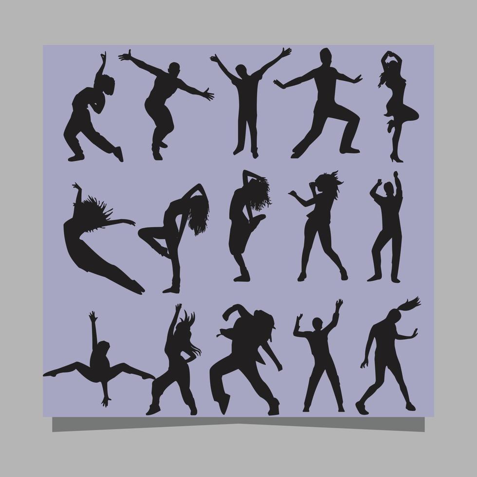 ilustração vetorial de ícones de dança desenhados em papel, muito adequados para pôsteres, panfletos e logotipos com temas de dança vetor