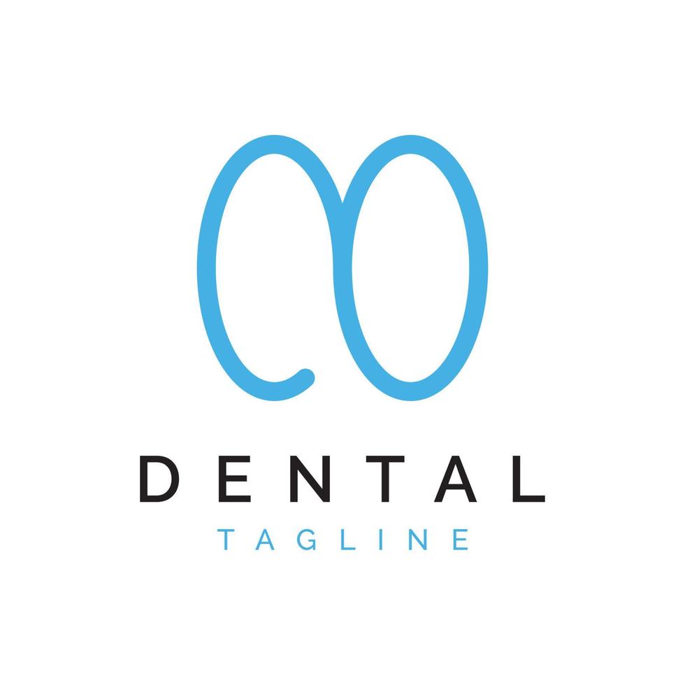 design de modelo de logotipo dental abstrato. saúde bucal, atendimento odontológico e clínica odontológica. logotipo para saúde, dentista e clínica. vetor