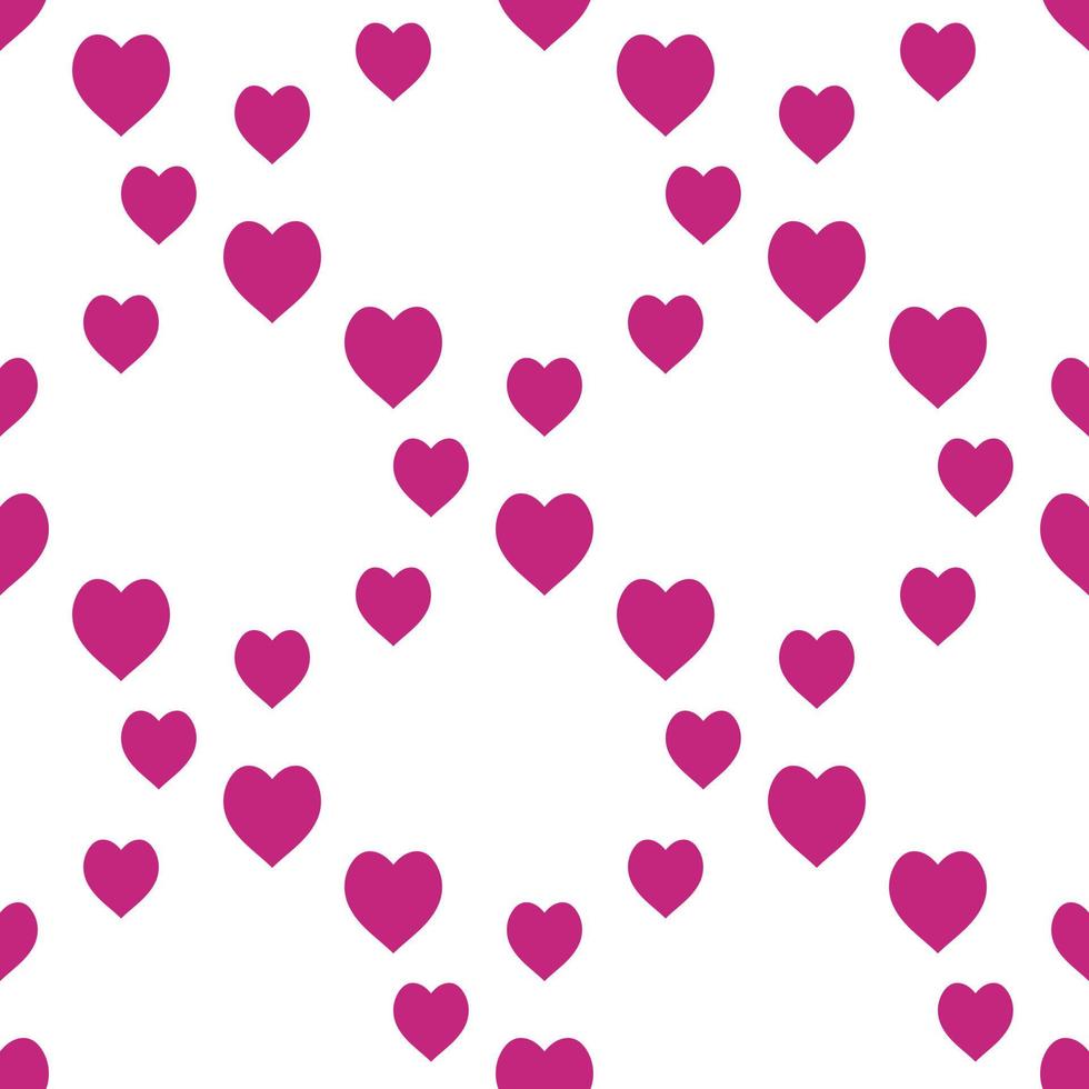padrão sem costura em corações rosa brilhantes para tecido, têxtil, roupas, toalha de mesa e outras coisas. imagem vetorial. vetor
