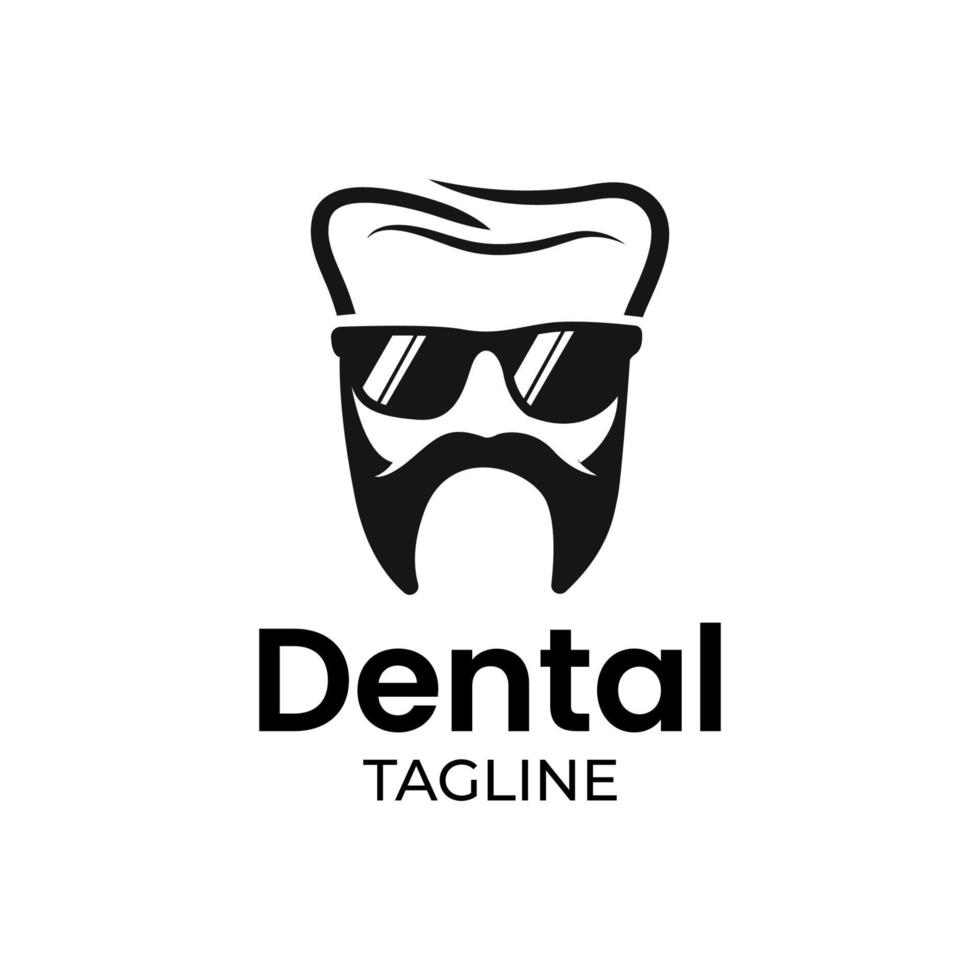 logotipo odontológico de cavalheiro minimalista vetor