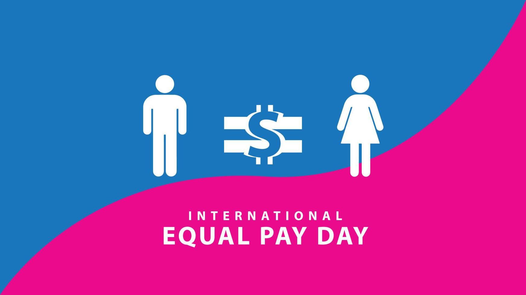 Dia Internacional da Igualdade de Pagamento. ilustração vetorial vetor