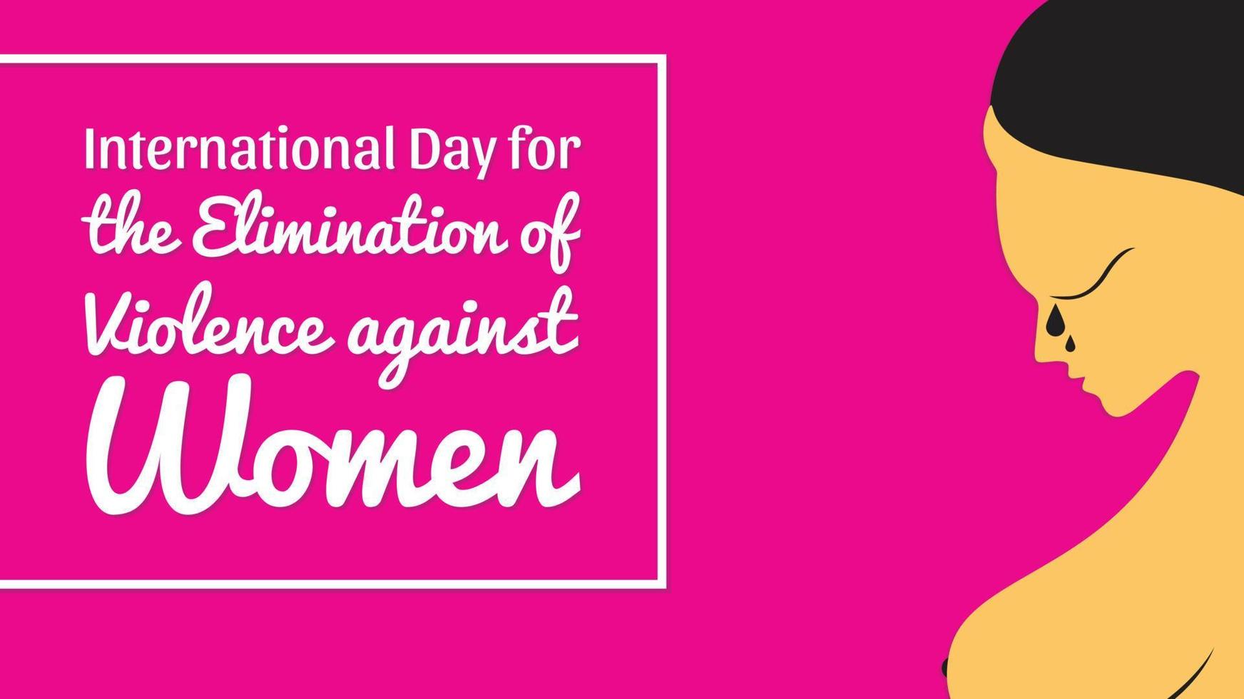 Dia Internacional para a Eliminação da Violência Contra as Mulheres. ilustração vetorial vetor