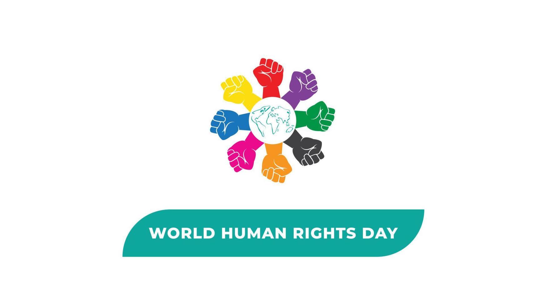 dia dos Direitos Humanos. ilustração vetorial vetor