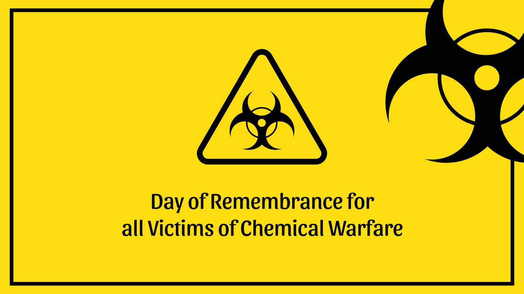 dia de memória para todas as vítimas da guerra química. ilustração vetorial vetor