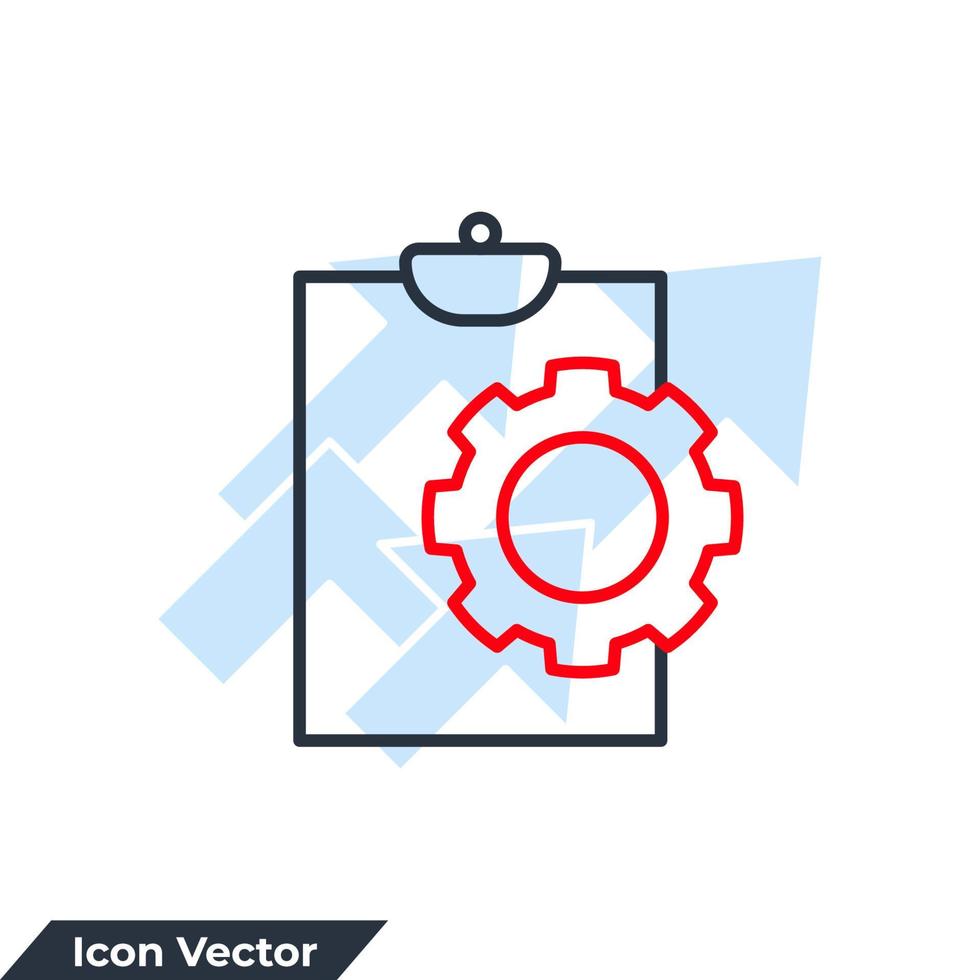 planejamento ícone logotipo ilustração vetorial. modelo de símbolo de gerenciamento de projetos para coleção de design gráfico e web vetor
