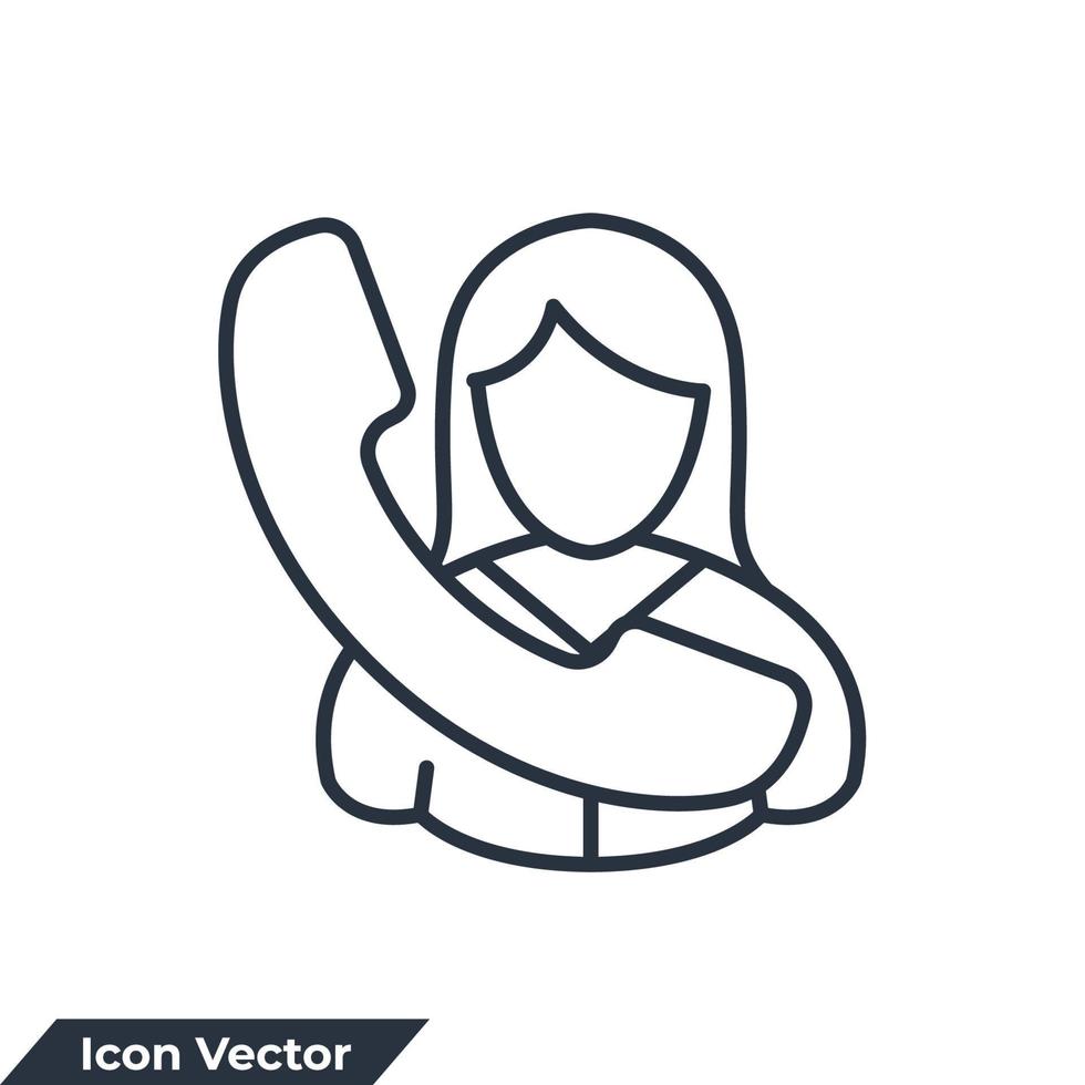 suporte a ilustração em vetor logotipo ícone. modelo de símbolo de suporte ao usuário para coleção de design gráfico e web