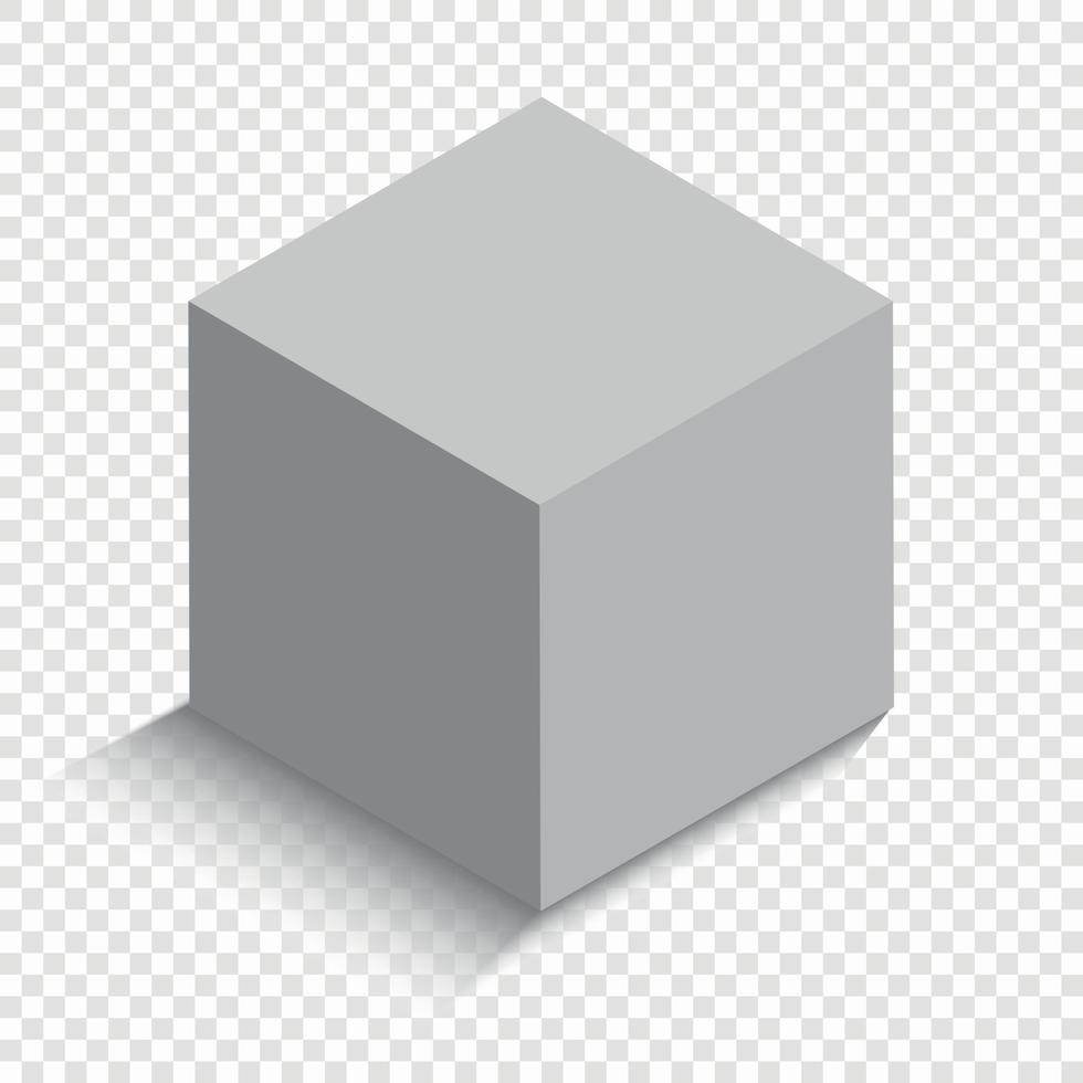 ilustração vetorial de cubo 3D vetor