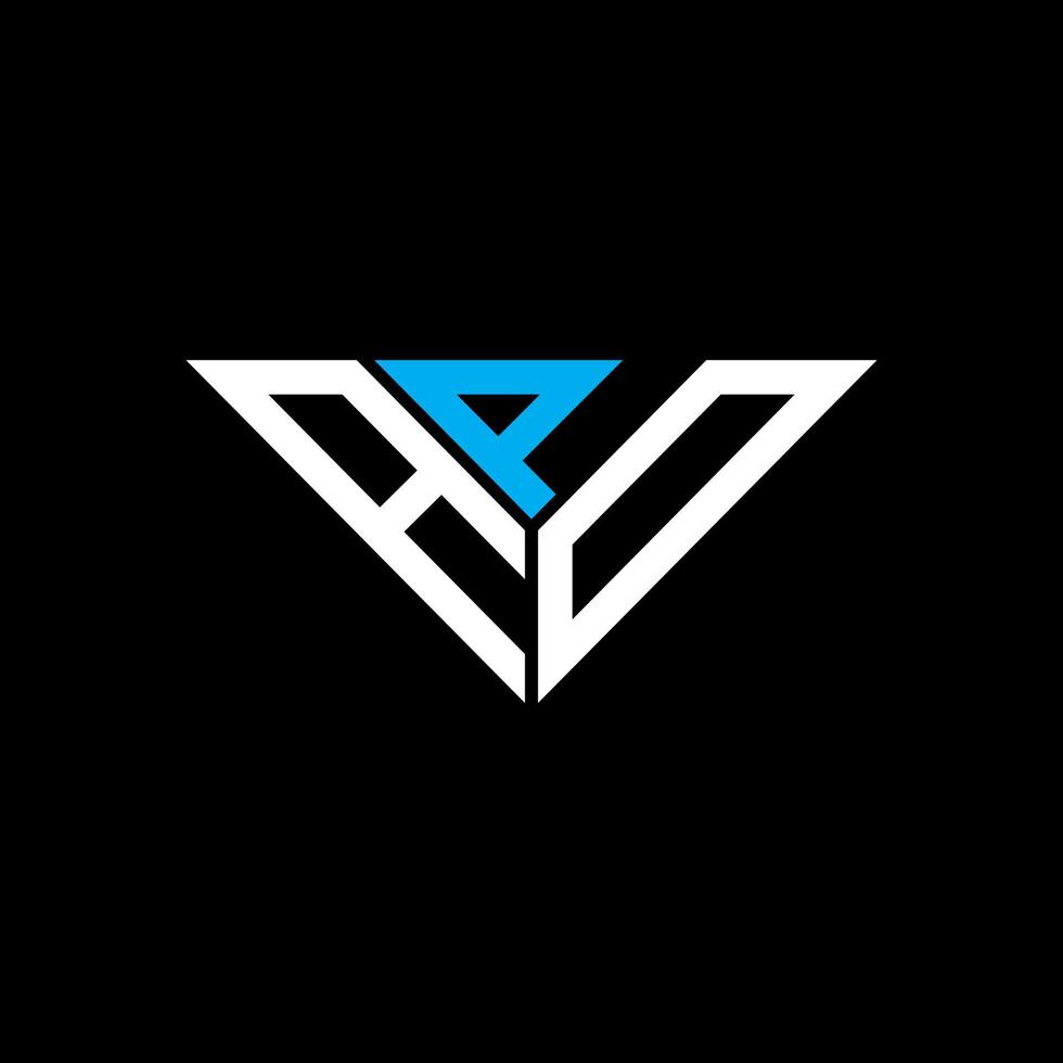 apd letter logo design criativo com gráfico vetorial, apd logotipo simples e moderno em forma de triângulo. vetor