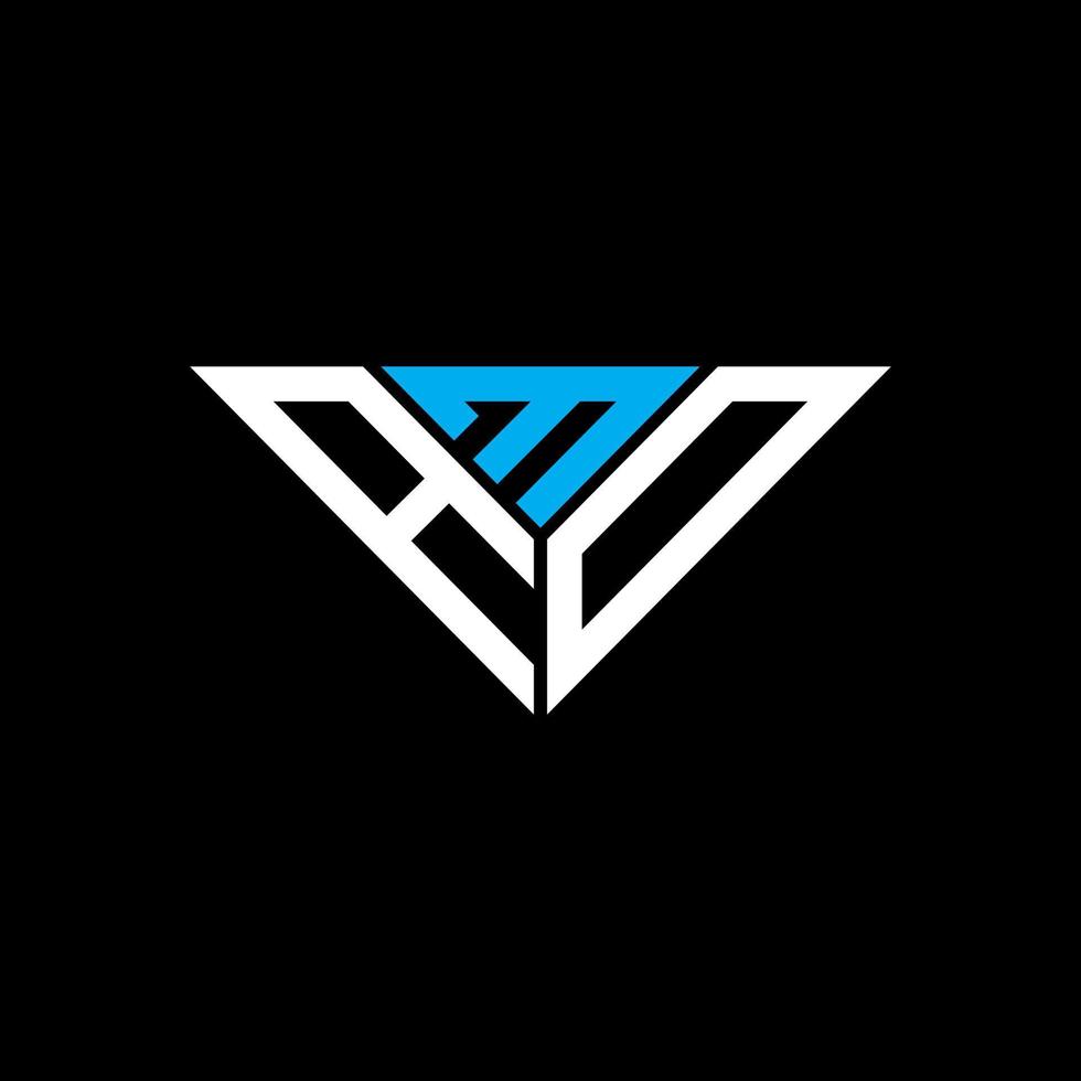 design criativo do logotipo da carta amd com gráfico vetorial, logotipo simples e moderno da amd em forma de triângulo. vetor