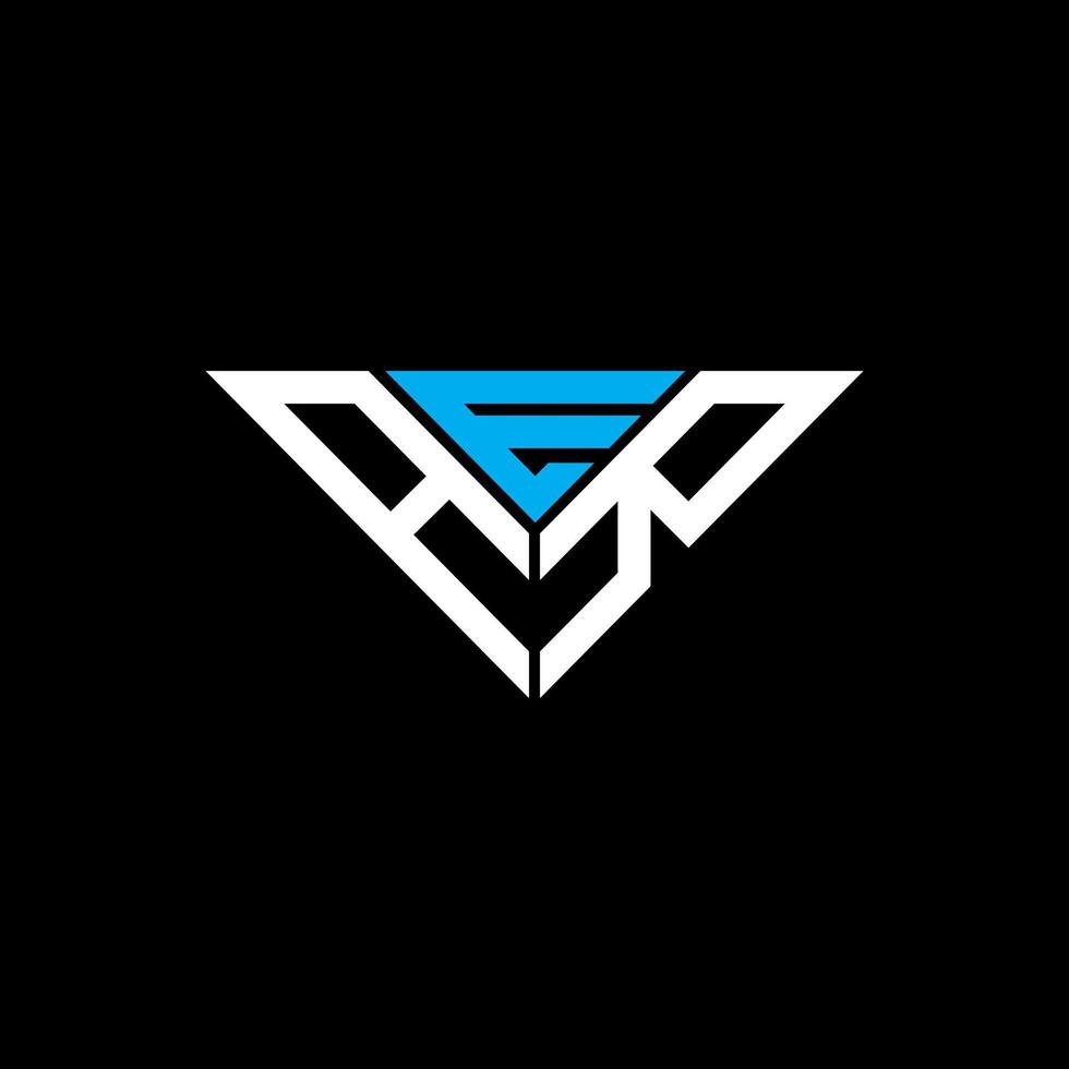 design criativo do logotipo da carta aer com gráfico vetorial, logotipo simples e moderno da aer em forma de triângulo. vetor