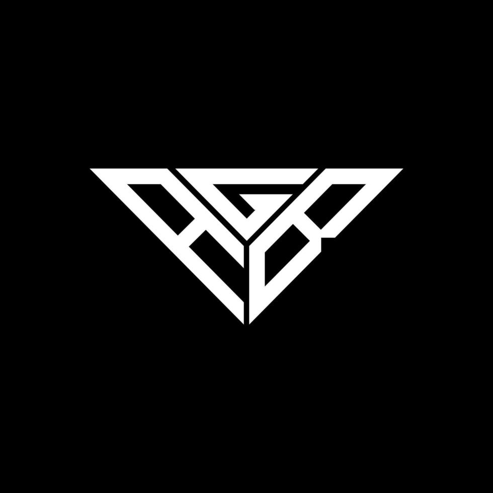 design criativo do logotipo da carta agb com gráfico vetorial, logotipo simples e moderno agb em forma de triângulo. vetor