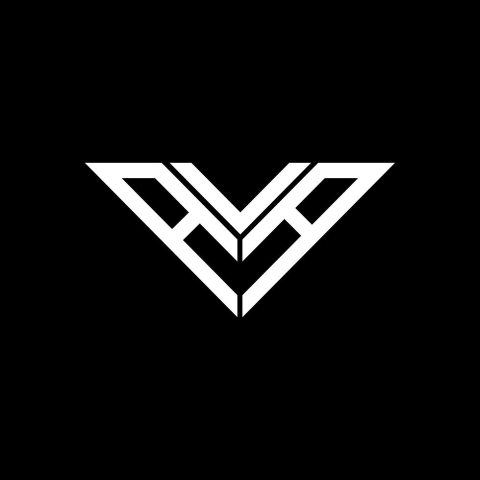 design criativo do logotipo da carta ava com gráfico vetorial, logotipo simples e moderno ava em forma de triângulo. vetor