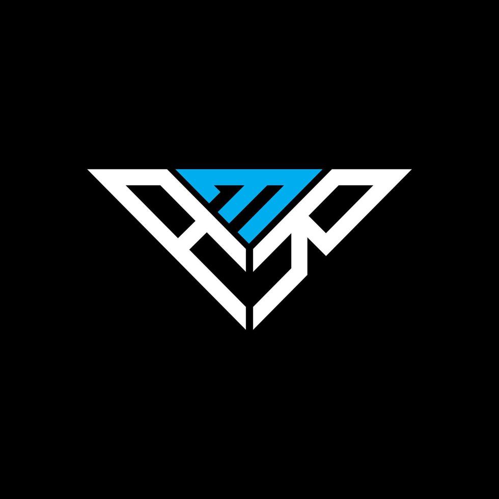 design criativo do logotipo da carta amr com gráfico vetorial, logotipo simples e moderno amr em forma de triângulo. vetor