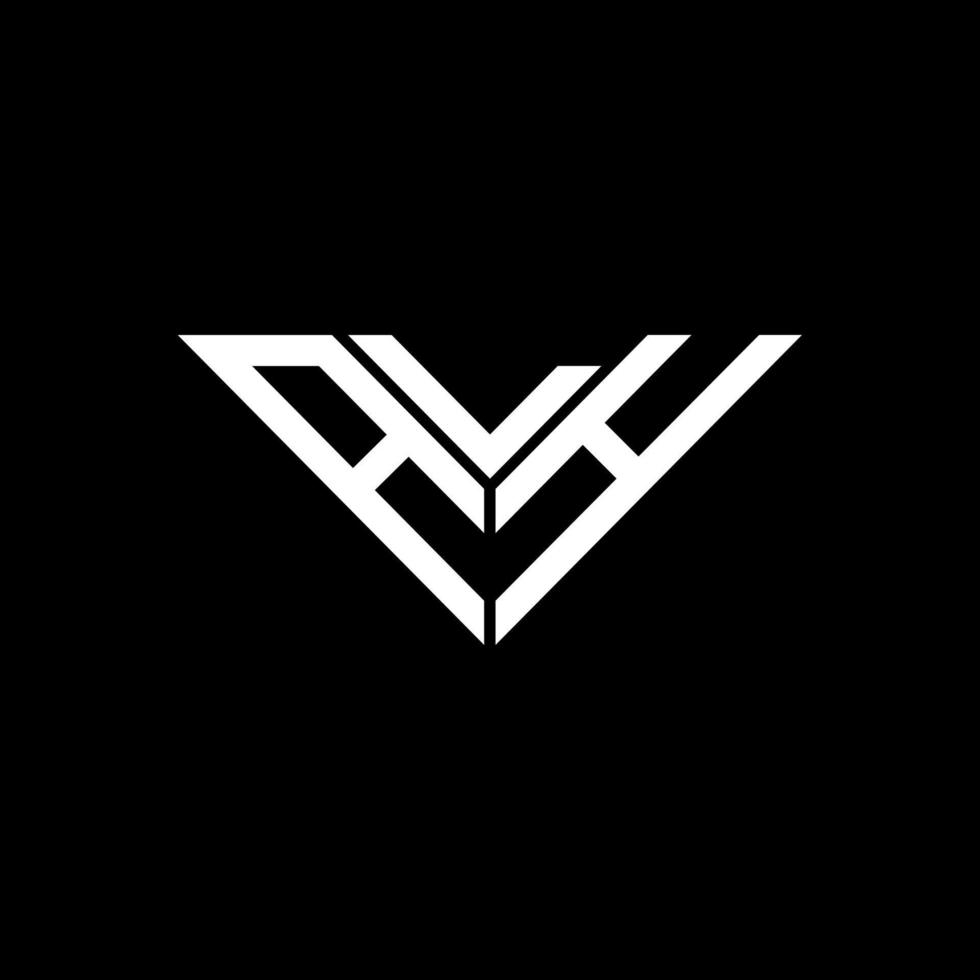 alh letter logo design criativo com gráfico vetorial, alh logotipo simples e moderno em forma de triângulo. vetor