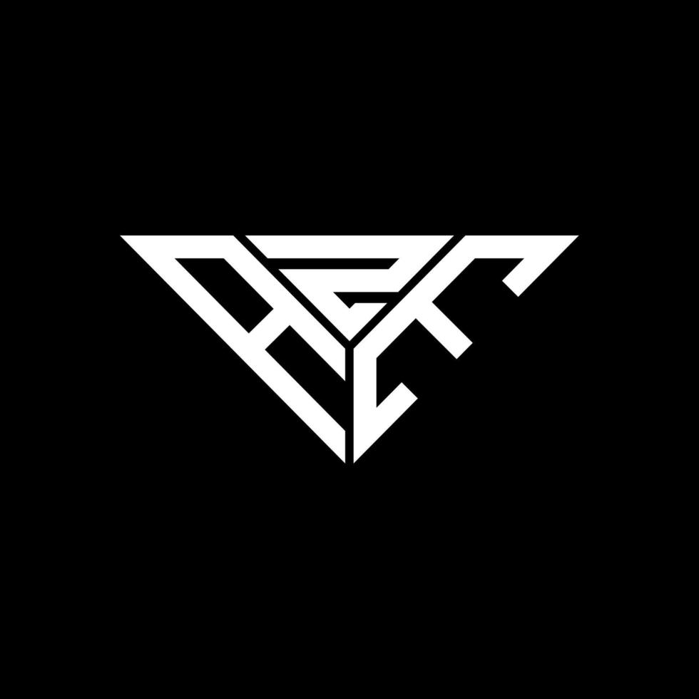 design criativo do logotipo da carta aze com gráfico vetorial, logotipo simples e moderno aze em forma de triângulo. vetor