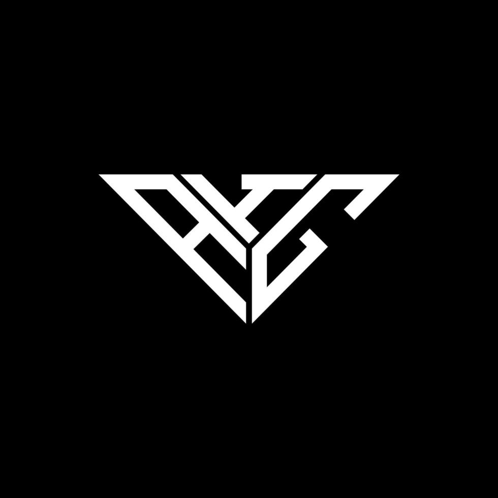 design criativo do logotipo da carta ahg com gráfico vetorial, logotipo simples e moderno ahg em forma de triângulo. vetor