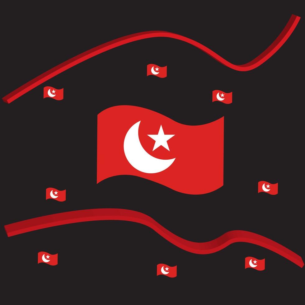 fundo de dia da independência da turquia com vermelho festivo. vetor