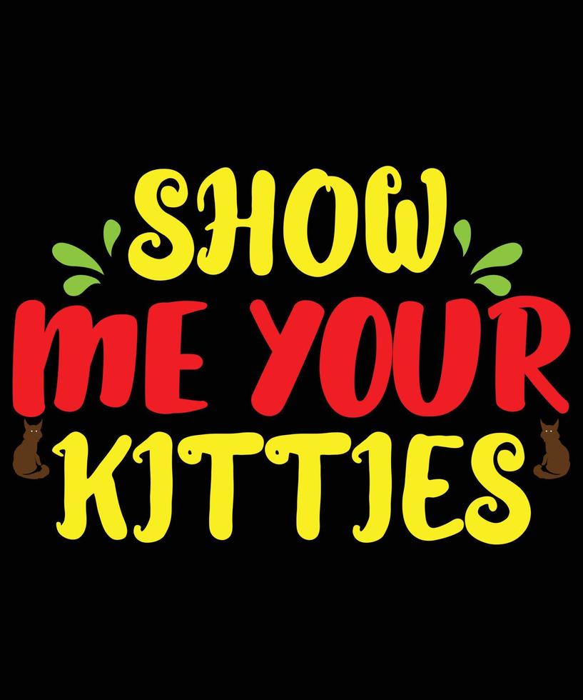 melhor design de camiseta com citações de gatos vetor