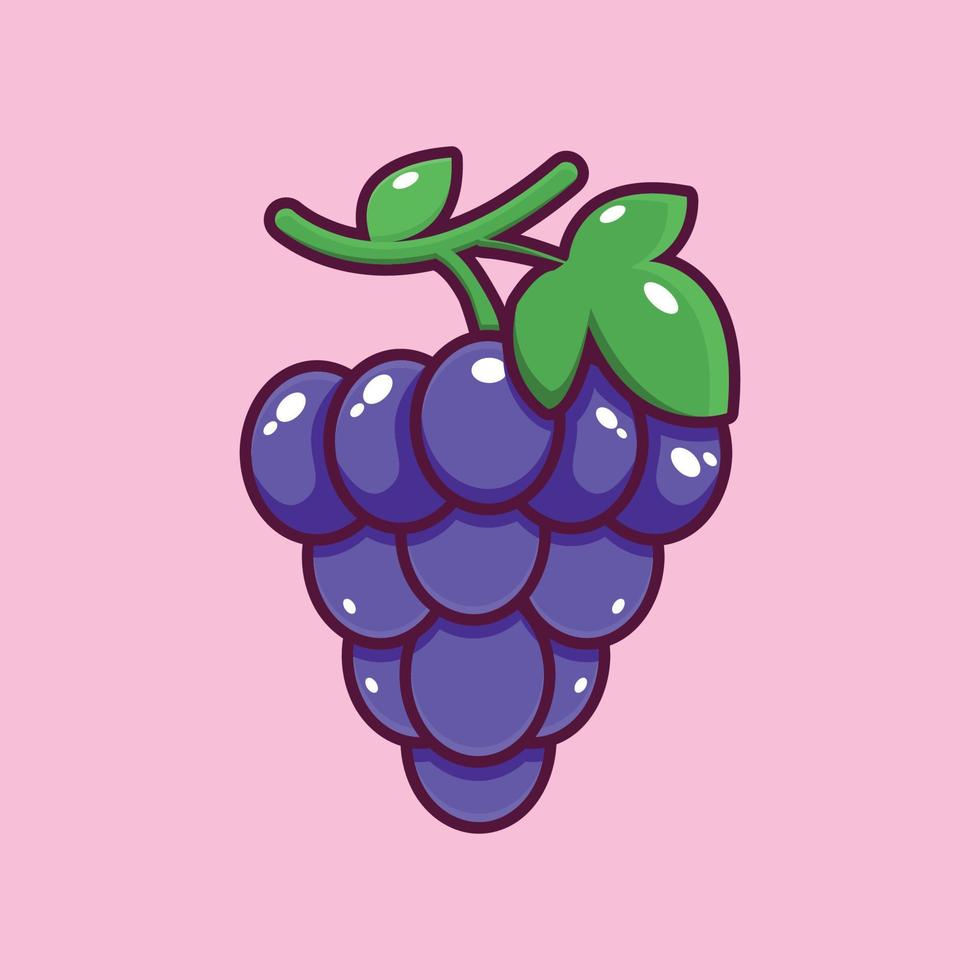 vetor de uvas azuis escuras doces e deliciosas