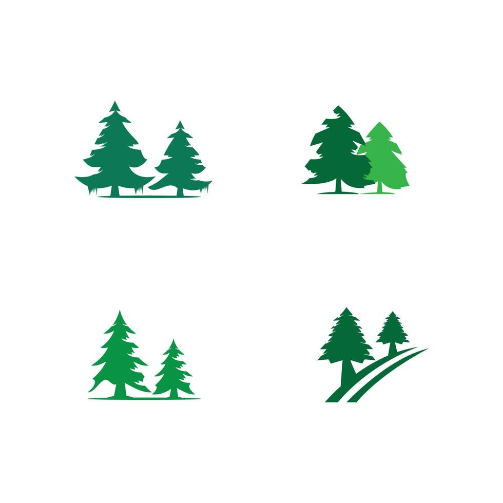 design de vetor de ilustração de logotipo de pinheiro