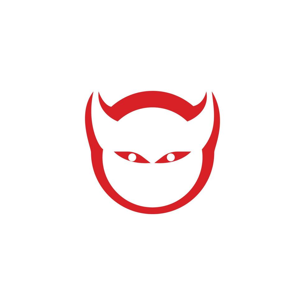 modelo de vetor de logotipo do diabo
