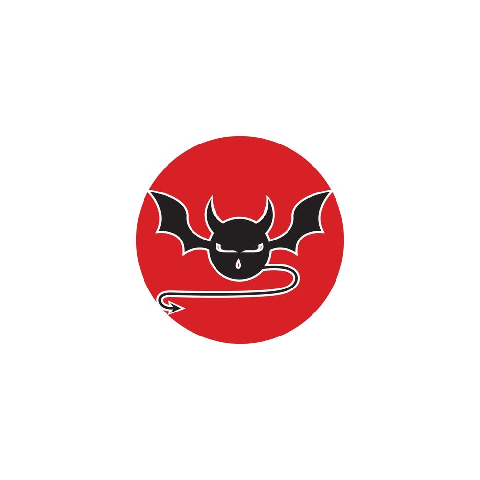 modelo de vetor de logotipo do diabo