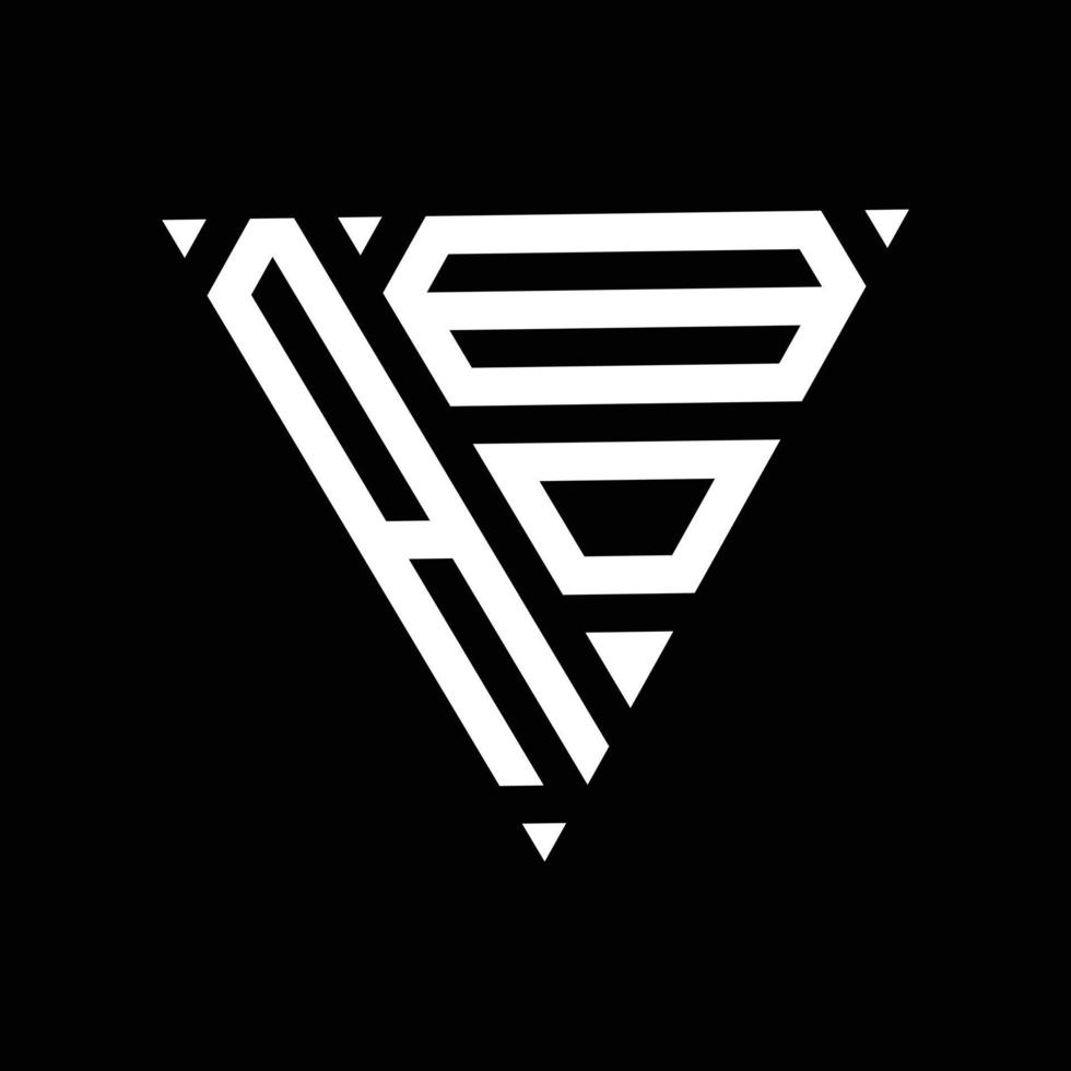 design de logotipo de letra de três formas de triângulo criativo para sua empresa. vetor