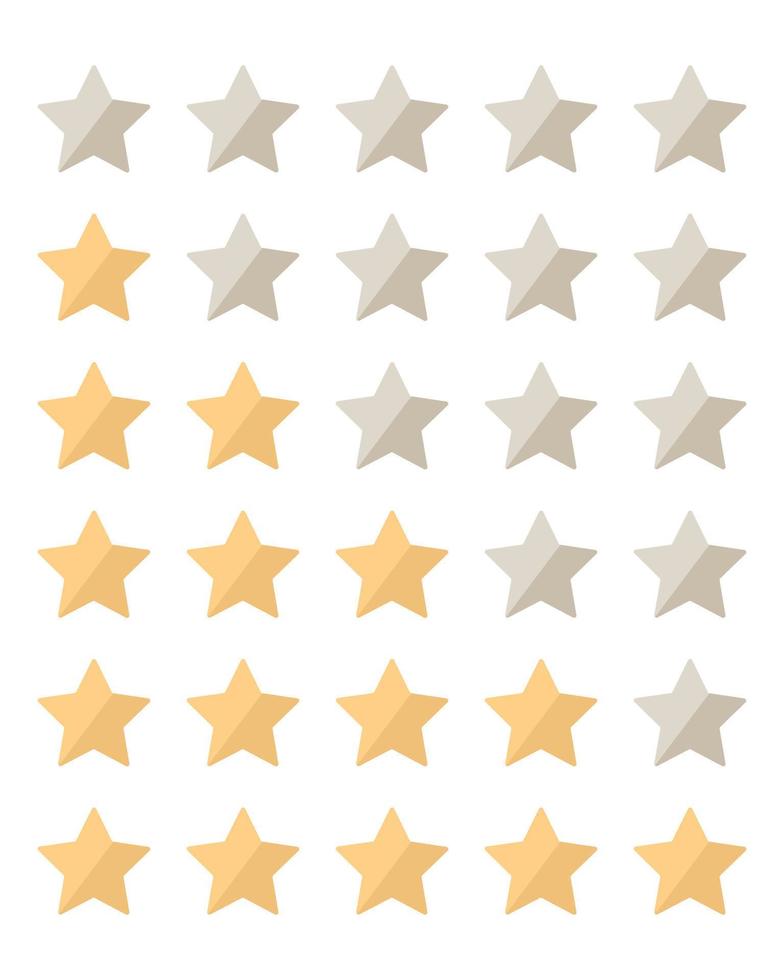 estrelas de ouro por deixar um feedback. vetor