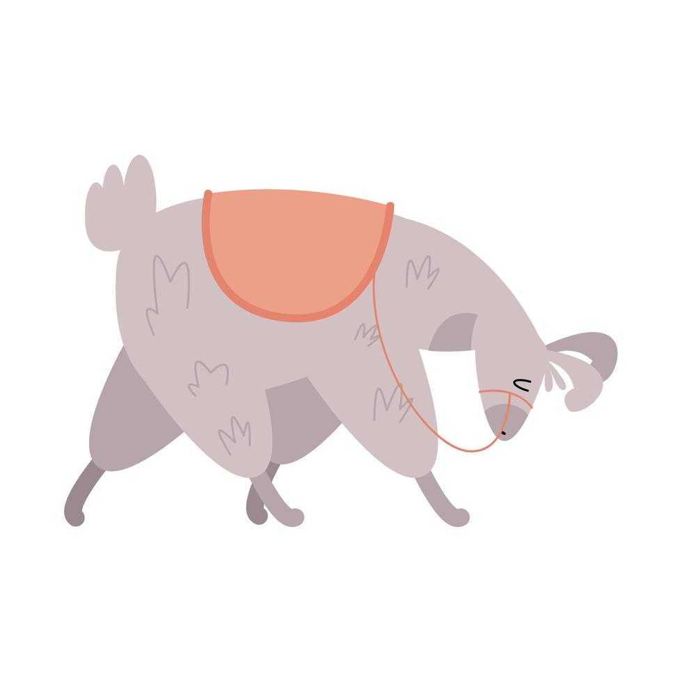 animal peruano de lhama cinza vetor